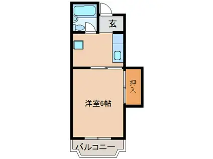 古川マンション(1K/4階)の間取り写真