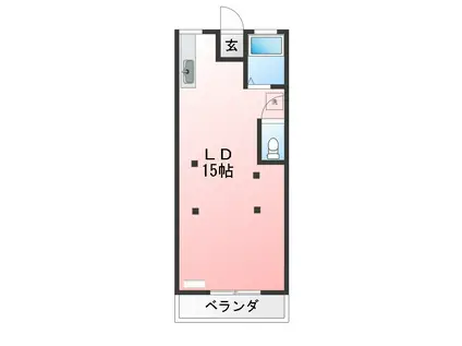 ラ・スフィンクス(1K/2階)の間取り写真