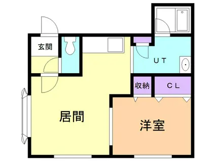 コーポドレア(1LDK/1階)の間取り写真