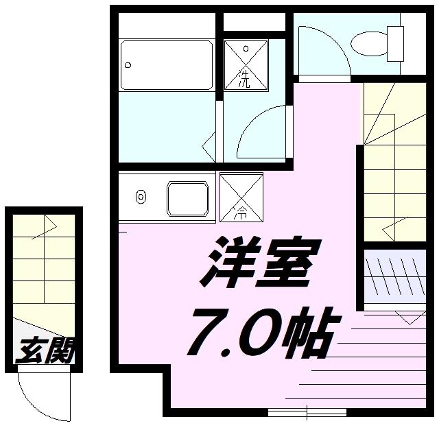 MQUARTO東大和(ワンルーム/2階)の間取り写真