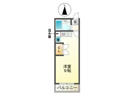 レスポール大谷(ワンルーム/1階)の間取り写真