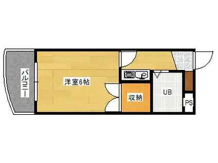 CASA&NODACO舟入南(1K/4階)の間取り写真