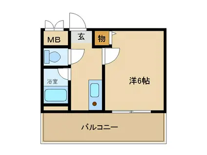 木川東エクセルハイツ(1K/5階)の間取り写真