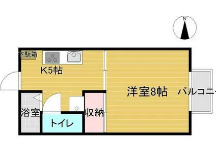 リッチモンド屋島 I(1K/1階)の間取り写真