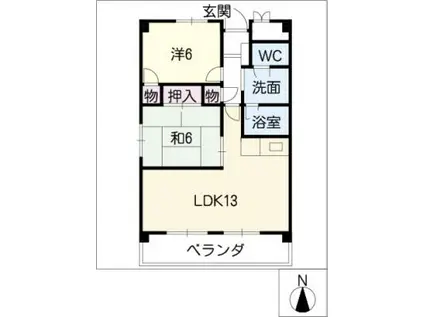 AXIS12(2LDK/3階)の間取り写真