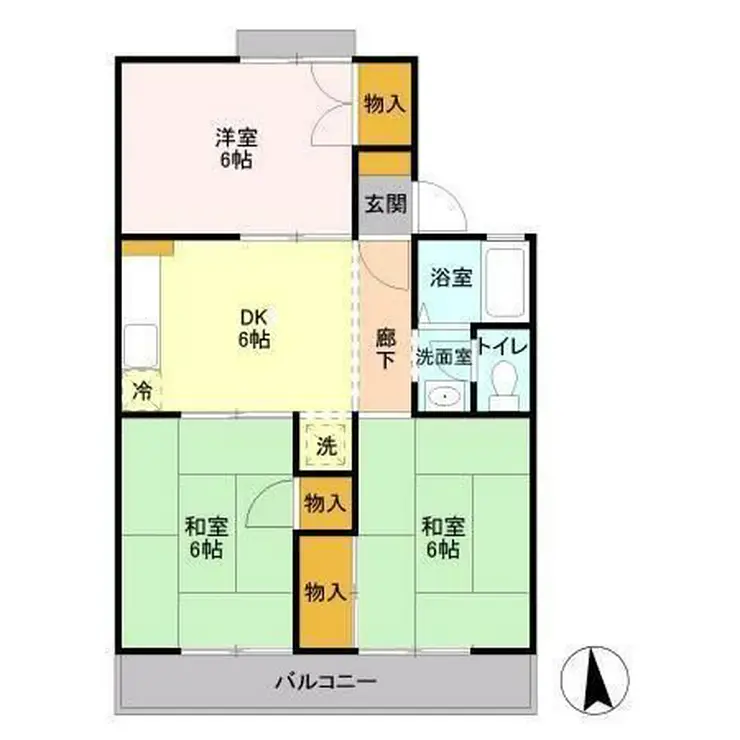 サニーヒルハイツ 2階階 間取り