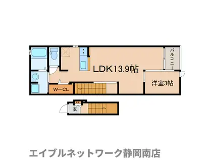 サニーコート小鹿(1LDK/2階)の間取り写真
