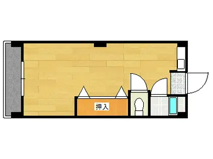 エイシンビルII(1DK/3階)の間取り写真