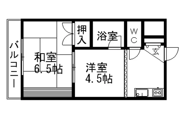 清新三興ハイツ 1階階 間取り