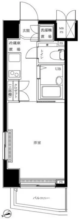 ルーブル早稲田 4階階 間取り