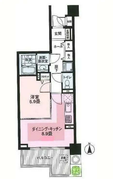 ベラカーサ池之端 1階階 間取り