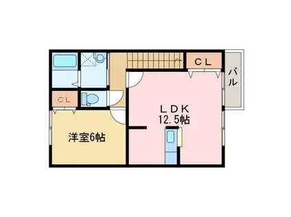 ヴィラ・アルカディア(1LDK/1階)の間取り写真