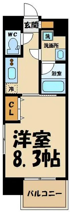 ZOOM調布 8階階 間取り