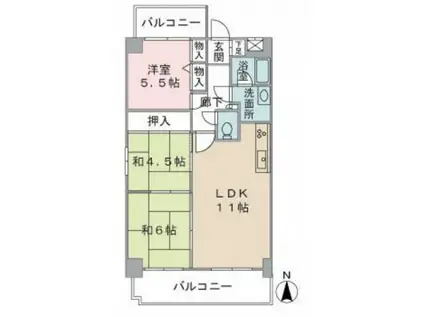 シティホームズ小町(3LDK/3階)の間取り写真