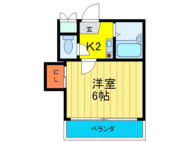 藤マンションII(1K/4階)の間取り写真