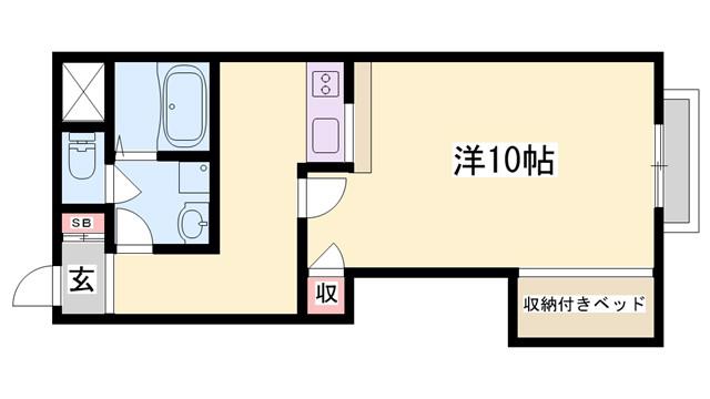 STAGE 1(1K/1階)の間取り写真