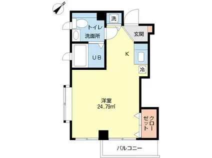 ジュネス津田沼(ワンルーム/4階)の間取り写真