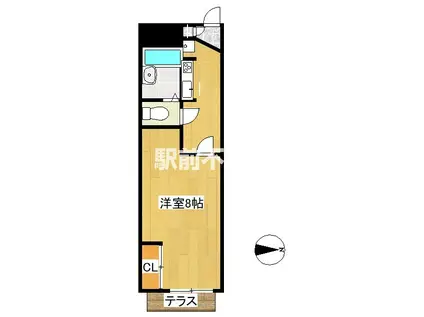 MOTOKOGAII(1K/1階)の間取り写真