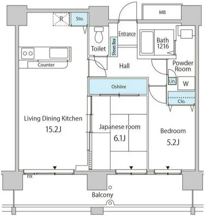 セルリアンホームズ勝どき 5階階 間取り