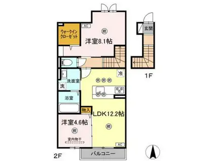 ナイス 二番館(2LDK/2階)の間取り写真