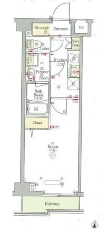 スカイコートグレース新宿中落合 2階階 間取り