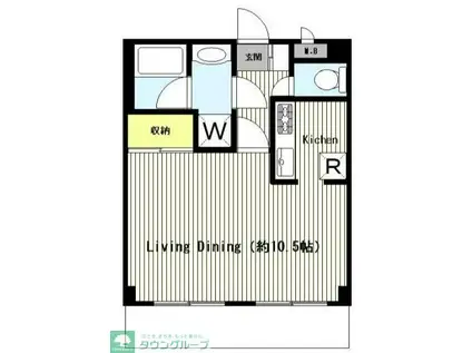 レイナス片倉(1K/2階)の間取り写真