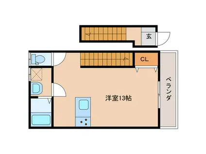 NA TREE. HY A棟(ワンルーム/2階)の間取り写真