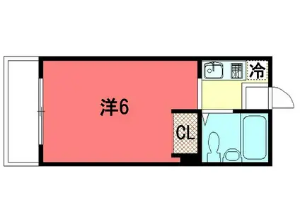 ハウス今出川(1K/4階)の間取り写真