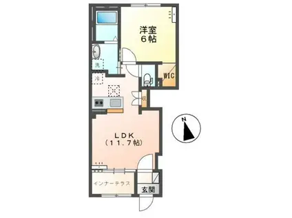 RIELISリエリス(1LDK/1階)の間取り写真