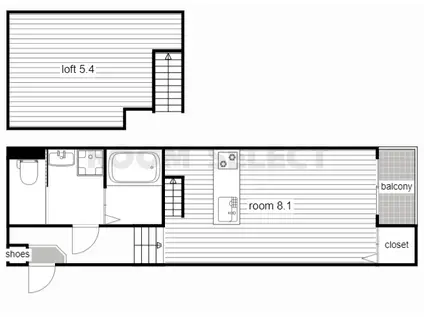 PROCESS(1K/1階)の間取り写真