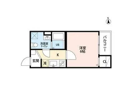 アークソレイユ山王(1K/2階)の間取り写真