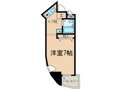 ホーメストST(1K/3階)の間取り写真