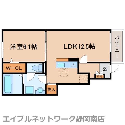 T-TASHIRO II(1LDK/1階)の間取り写真