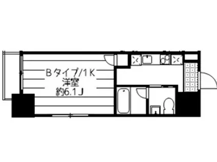 ラフィーネ音羽(1K/7階)の間取り写真