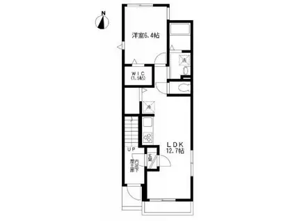 カーサ西大井(1LDK/1階)の間取り写真
