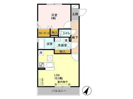 D-ROOM汐止(1LDK/1階)の間取り写真