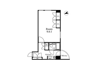 パイロットハウス(1K/2階)の間取り写真