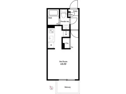 ブランシェ文京白山II(ワンルーム/1階)の間取り写真