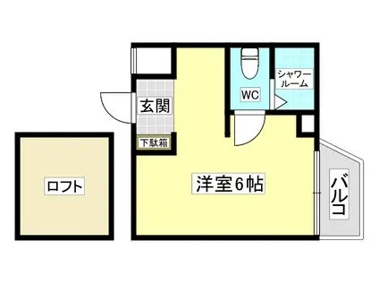 グローリア上ヶ原(ワンルーム/3階)の間取り写真