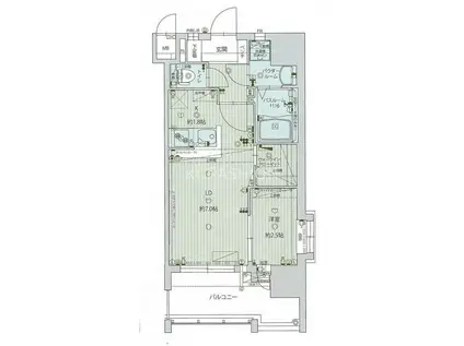 グランフォーレラグゼ平尾(1LDK/9階)の間取り写真
