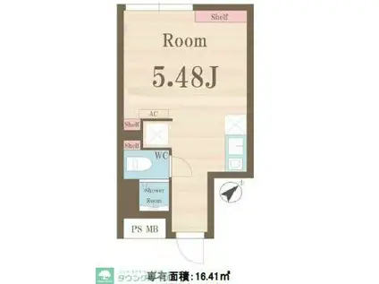 ゼーレ新小岩(ワンルーム/3階)の間取り写真