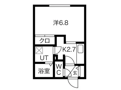 ピュア東彩館VII(1K/4階)の間取り写真