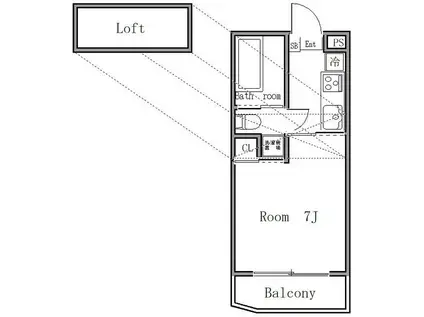 MARQUIS(1K/2階)の間取り写真