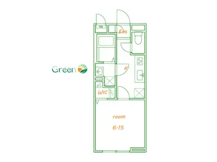リコルテ湘南(1K/1階)の間取り写真
