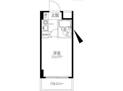 ロータリーライフ石川町(ワンルーム/3階)の間取り写真