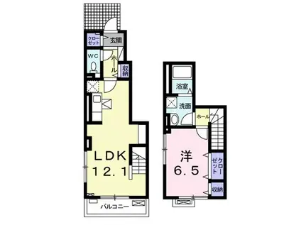 フェアリーII(1LDK/1階)の間取り写真