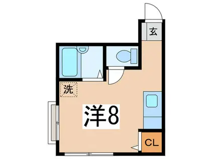 みつこしハイツ(ワンルーム/2階)の間取り写真