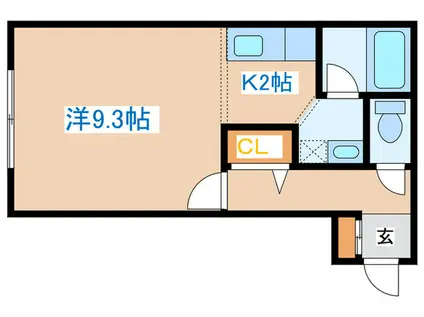 エステラ二十四軒A舘(1K/3階)の間取り写真