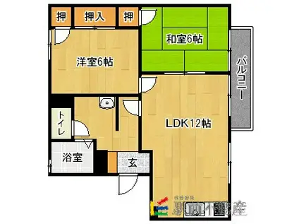 プレジデント正弥I(2LDK/1階)の間取り写真