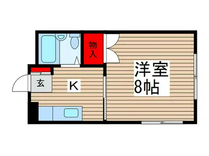 タンジーハット(1K/2階)の間取り写真